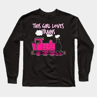 This Girl Loves Trains, Steam Train Long Sleeve T-Shirt